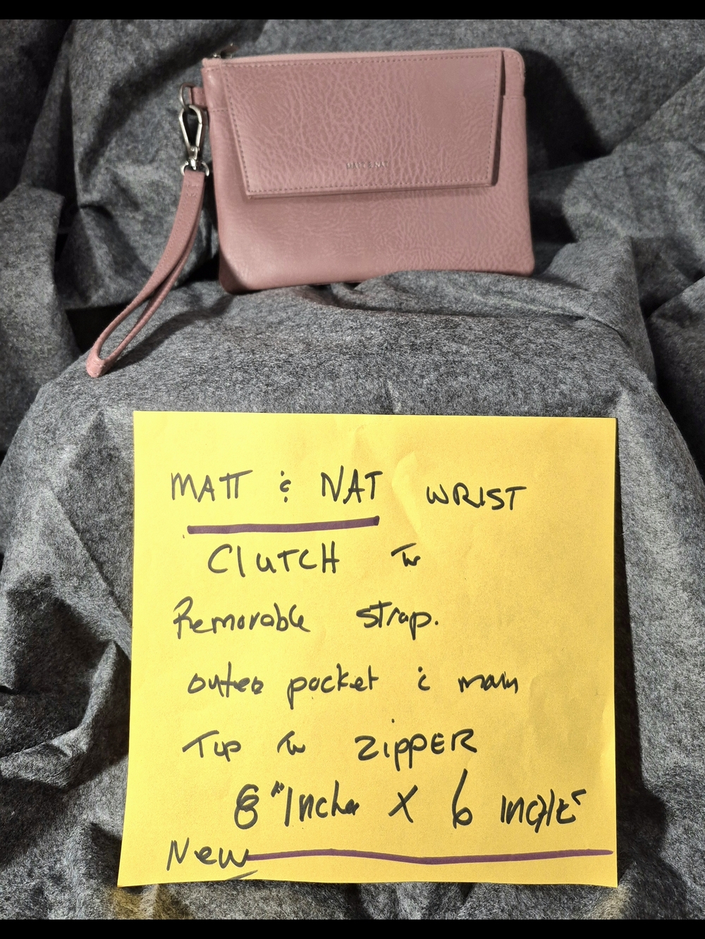 Matt & Nat Mauve Wristlet Clutch